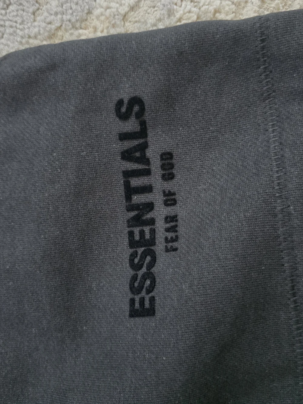 Fear of God ESSENTIALS Black Logo Sweat Shorts